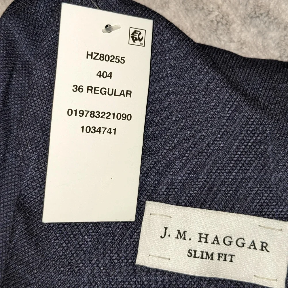Haggar J.M. Premium 4-Way Stretch‎ Slim Fit Suit Jacket Coat Separates Blue